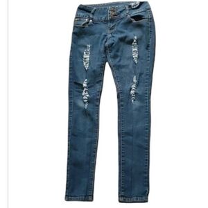 Saza Jeans Womens size 9 SJ jeans distressed low rise tapered destroyed